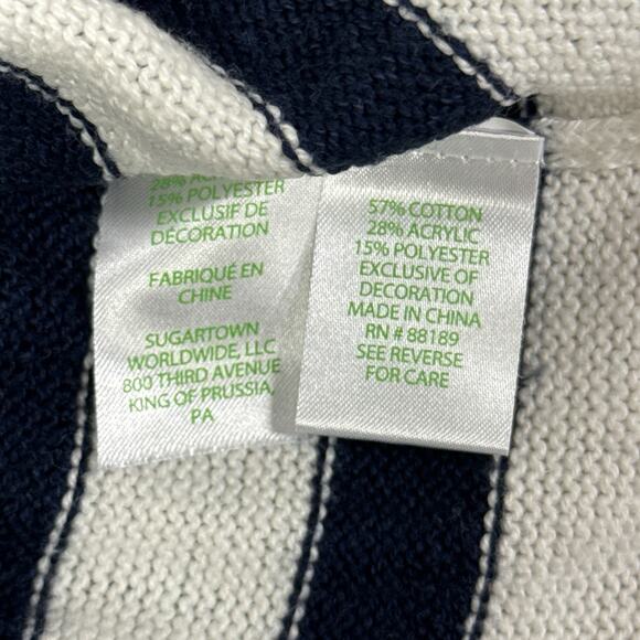 Lilly Pulitzer Quince Cheers to the Weekend Striped Crewneck Sweater L - Picture 9 of 9